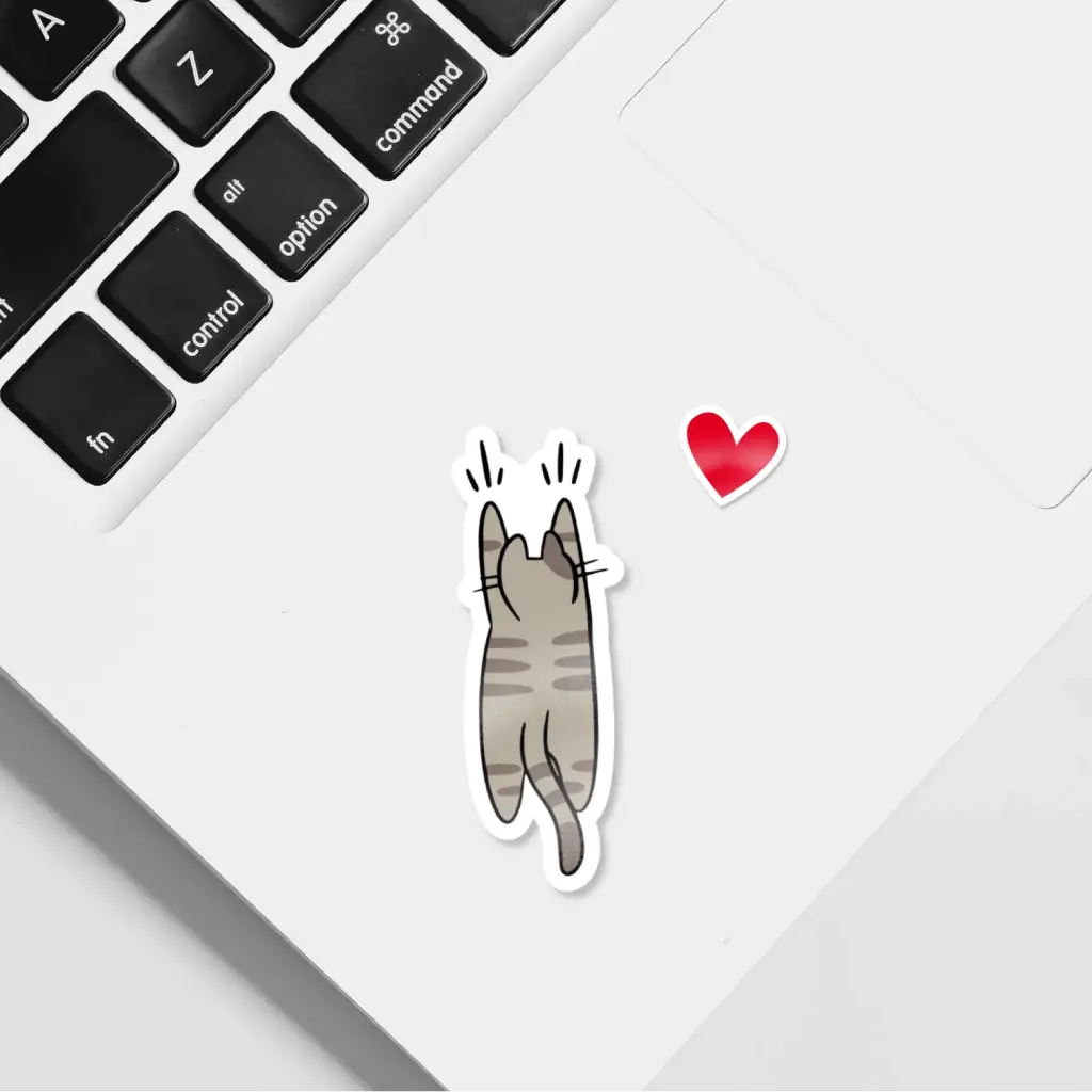 Pegatina gato personalizado arañando