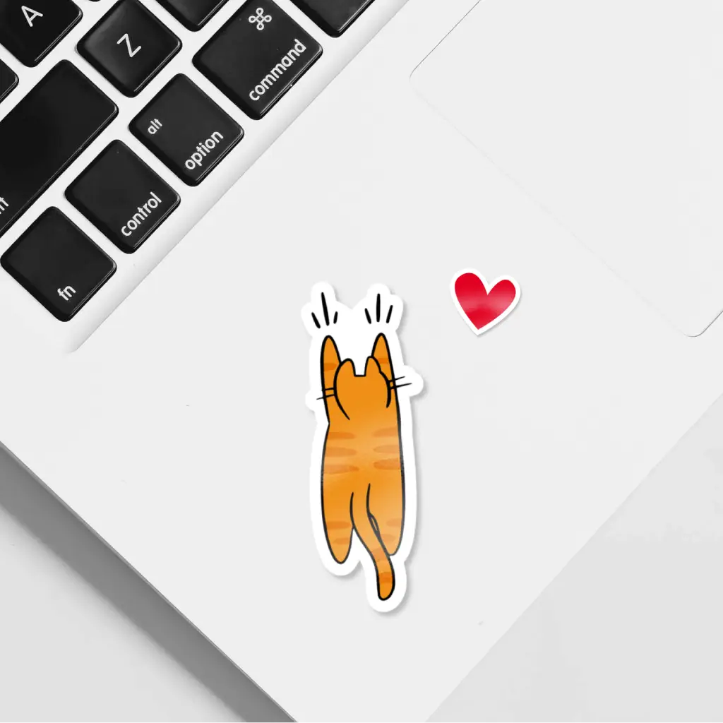 Pegatina gato personalizado arañando