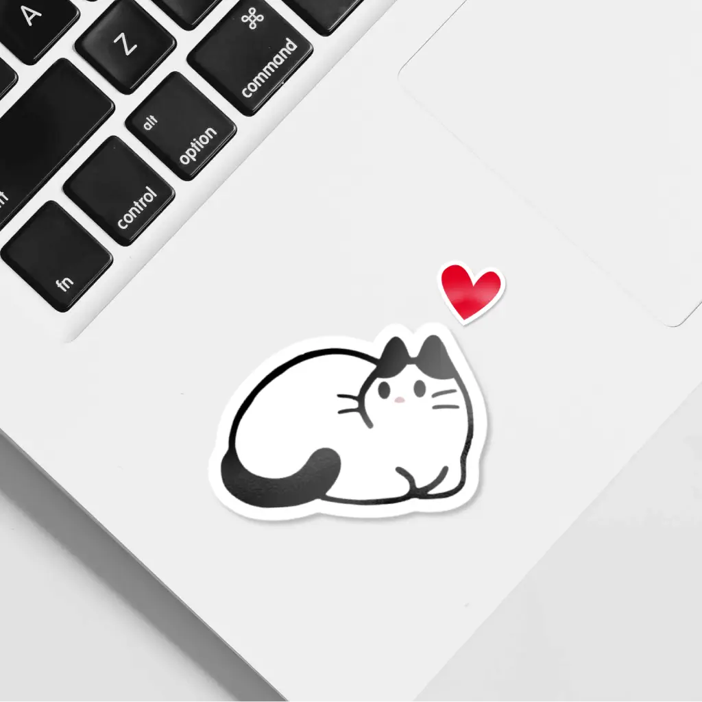 Pegatina gato personalizado tumbado