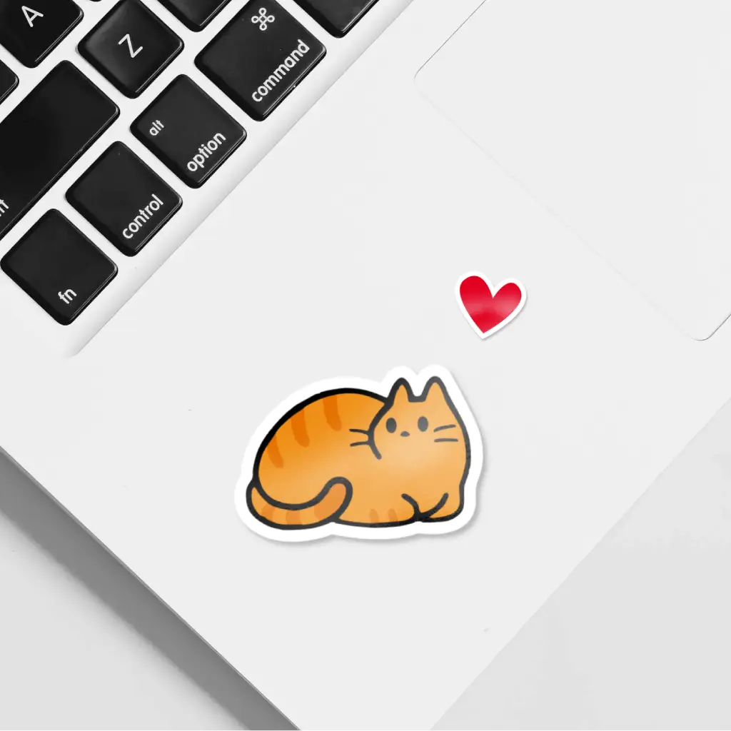 Pegatina gato personalizado tumbado
