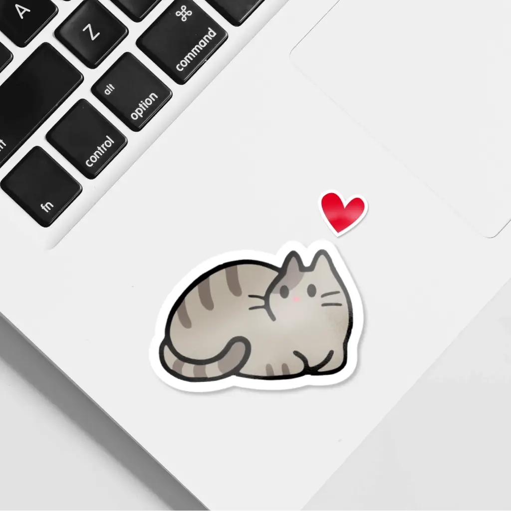 Pegatina gato personalizado tumbado
