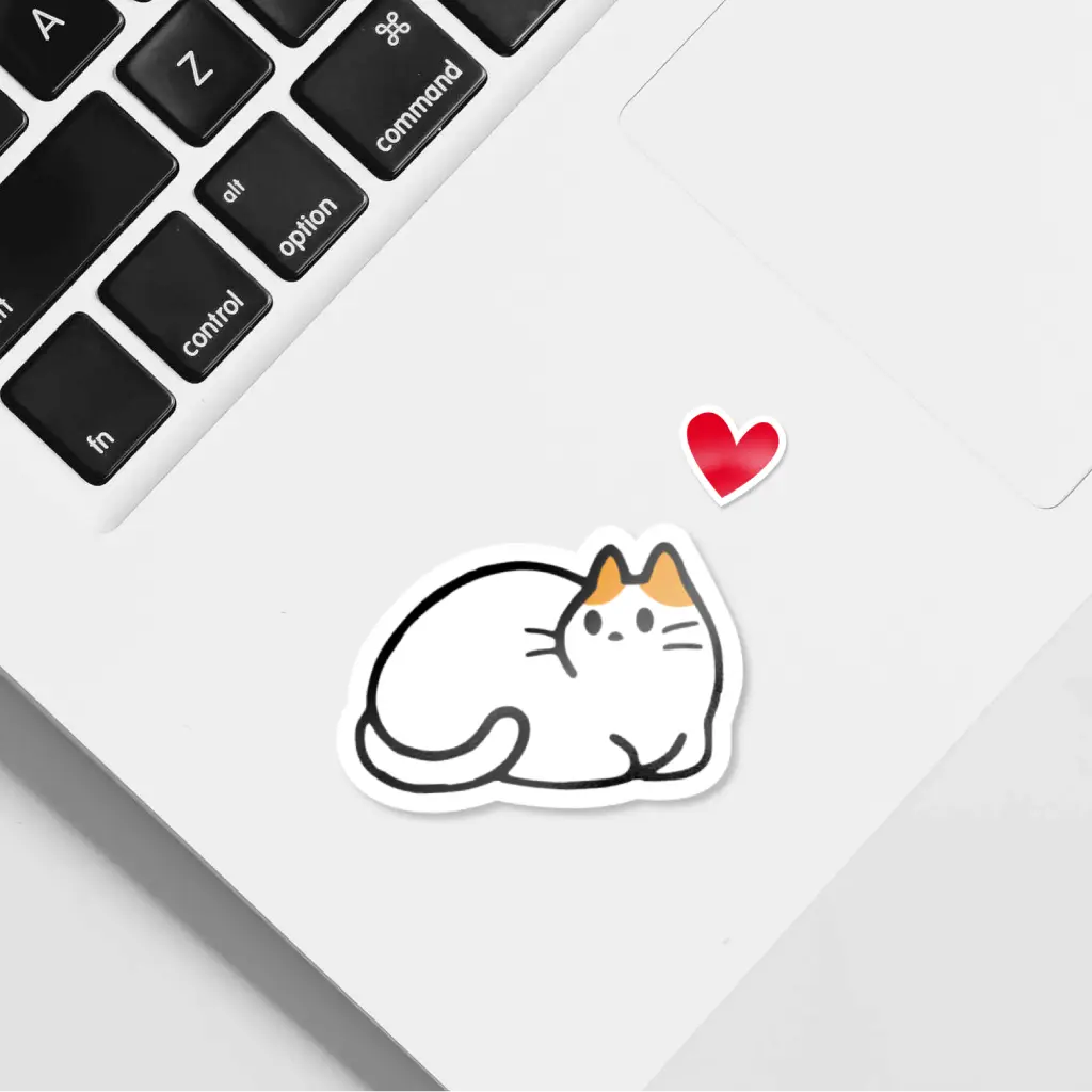 Pegatina gato personalizado tumbado